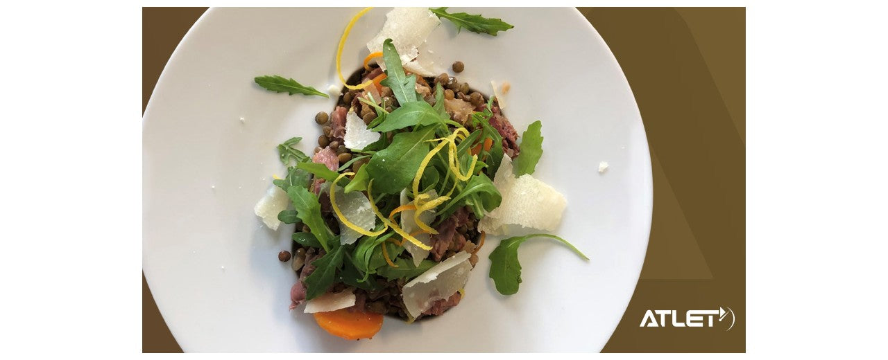 Salade de lentilles tièdes aux agrumes