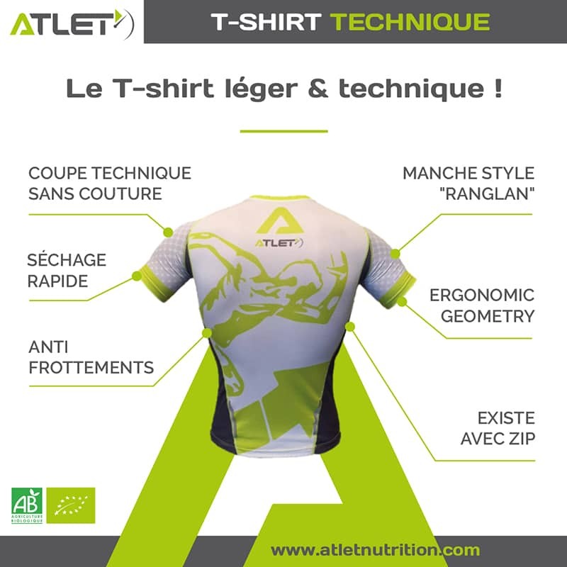 T-shirt technique zippé unisex