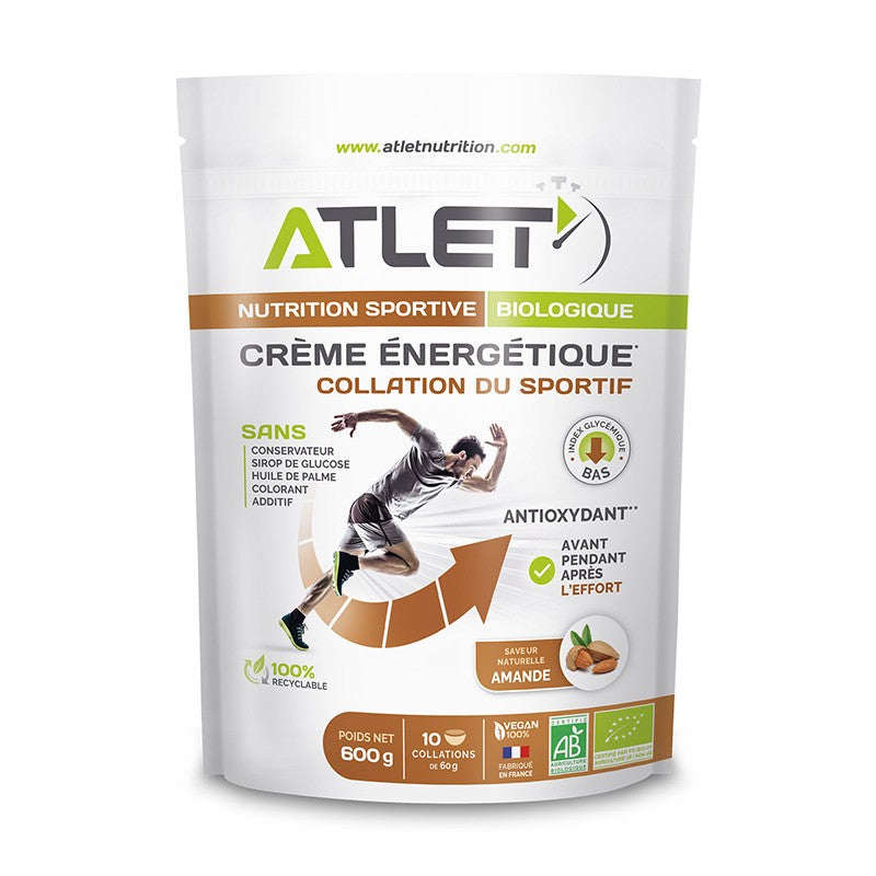 Crème énergétique biologique amandes 600g ATLET NUTRITION