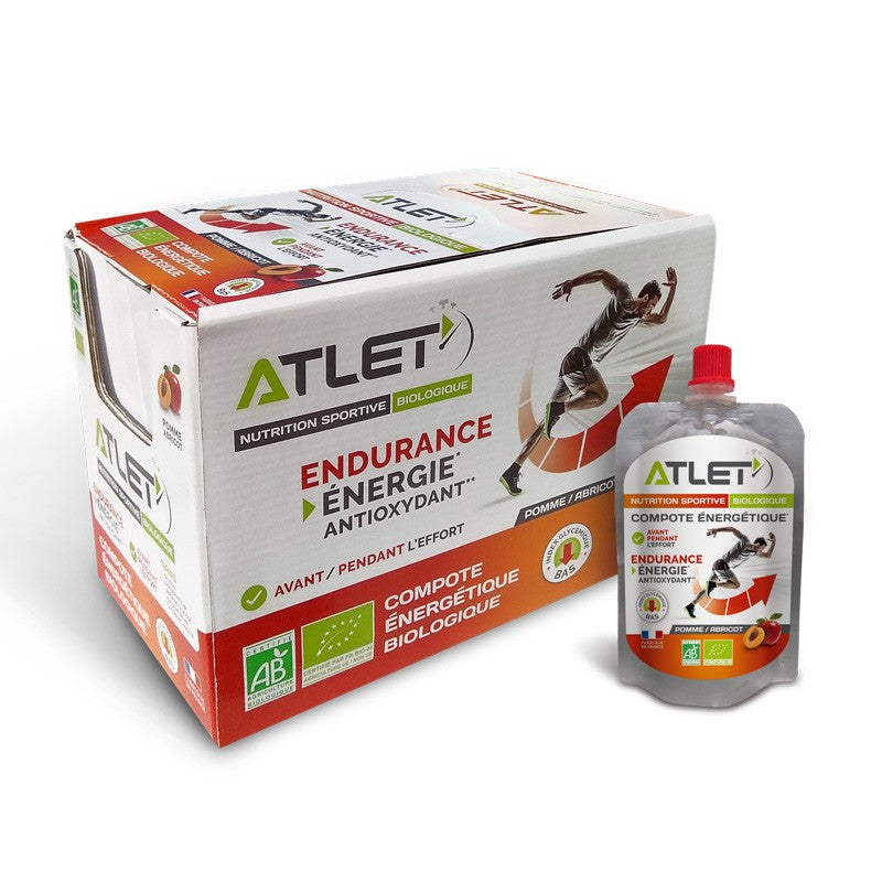 Compote énergétique biologique abricot en pack