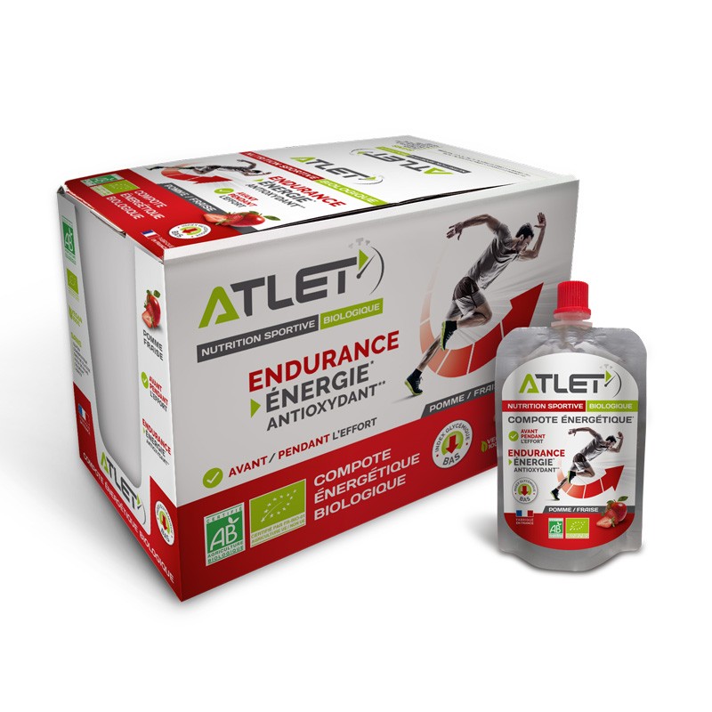 Compotes énergétiques biologiques fraise en pack