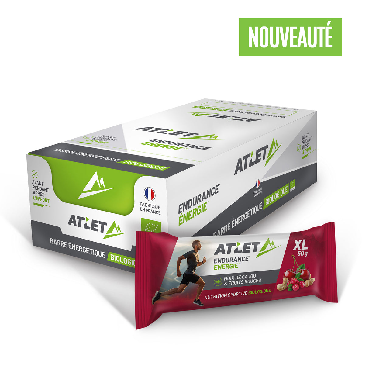 Pack de 25 Barres Energétiques Noix de cajou et Fruits rouges Bio