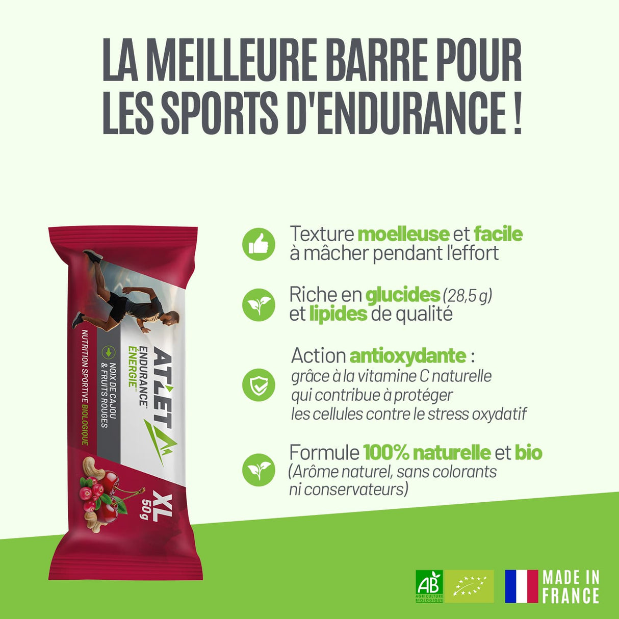 Pack de 25 Barres Energétiques Noix de cajou et Fruits rouges Bio