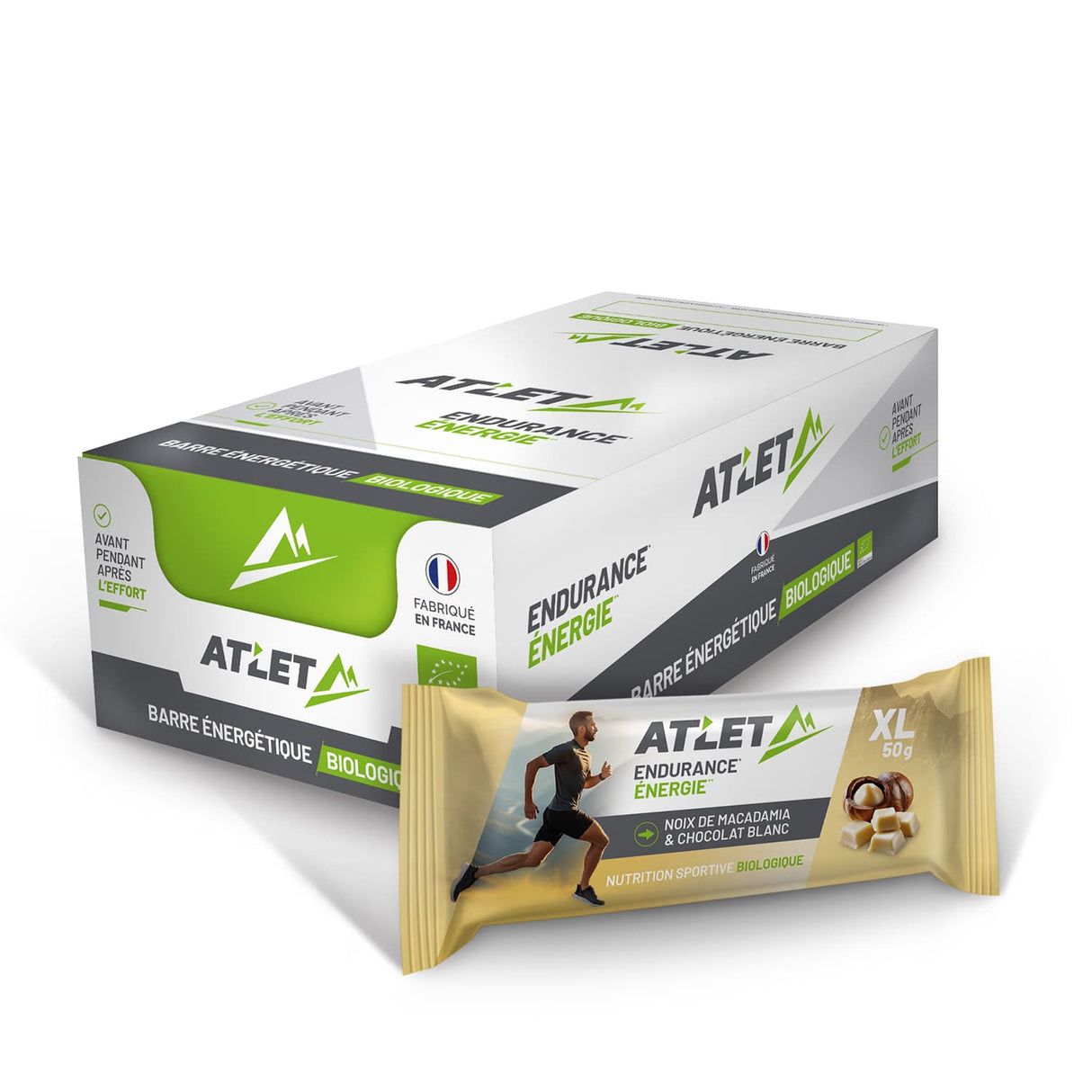Boîte 25 barres énergétiques bio macadamia & chocolat blanc