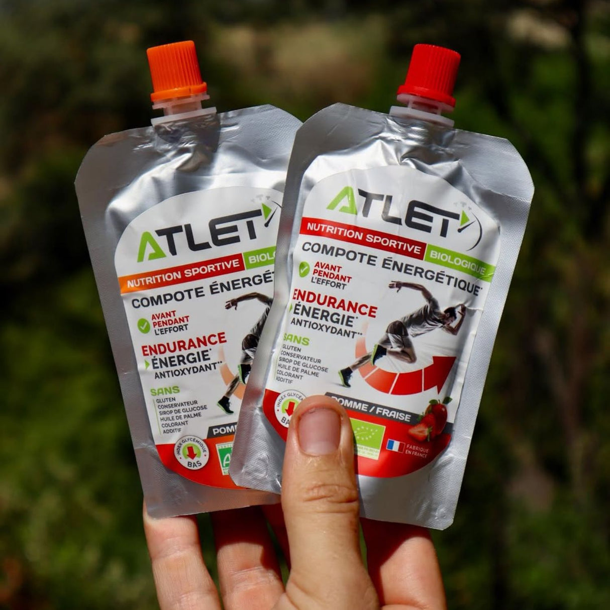 Pack 18 compotes énergétiques bio pomme–fraise