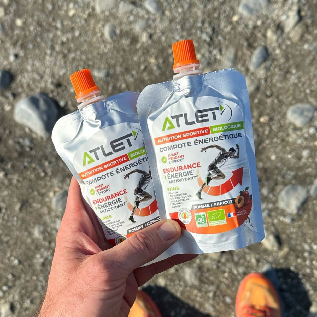 Pack 18 compotes énergétiques bio pomme–abricot