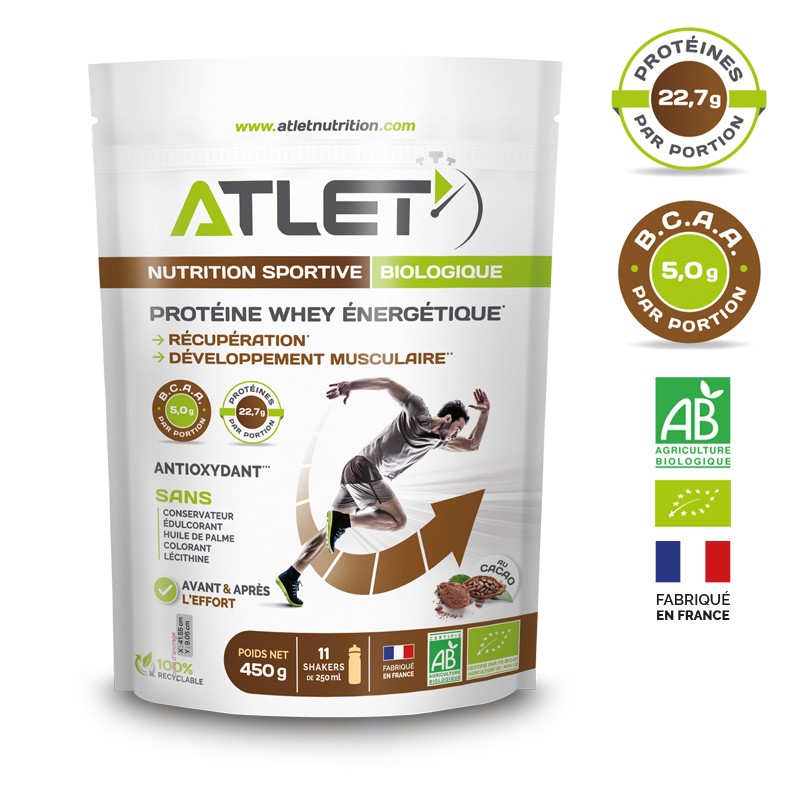 Protéine whey alimentation énergétique biologique pour sportif ATLET