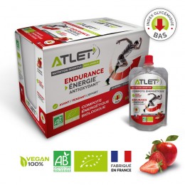 Compotes énergétiques biologiques fraise en pack