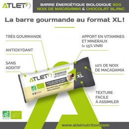 bénéfices de la barre bio pour sportifs macadamia chocolat blanc