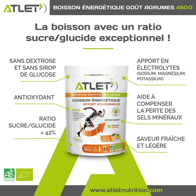 Boisson Energétique Agrumes Bio