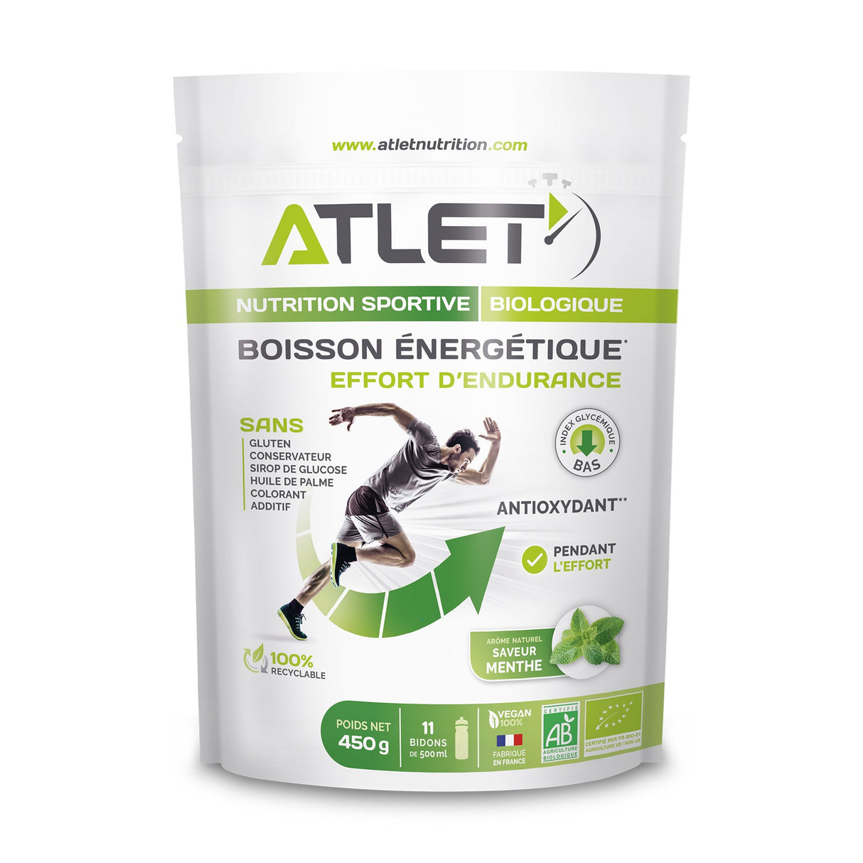 Boisson énergétique biologique pour sportif