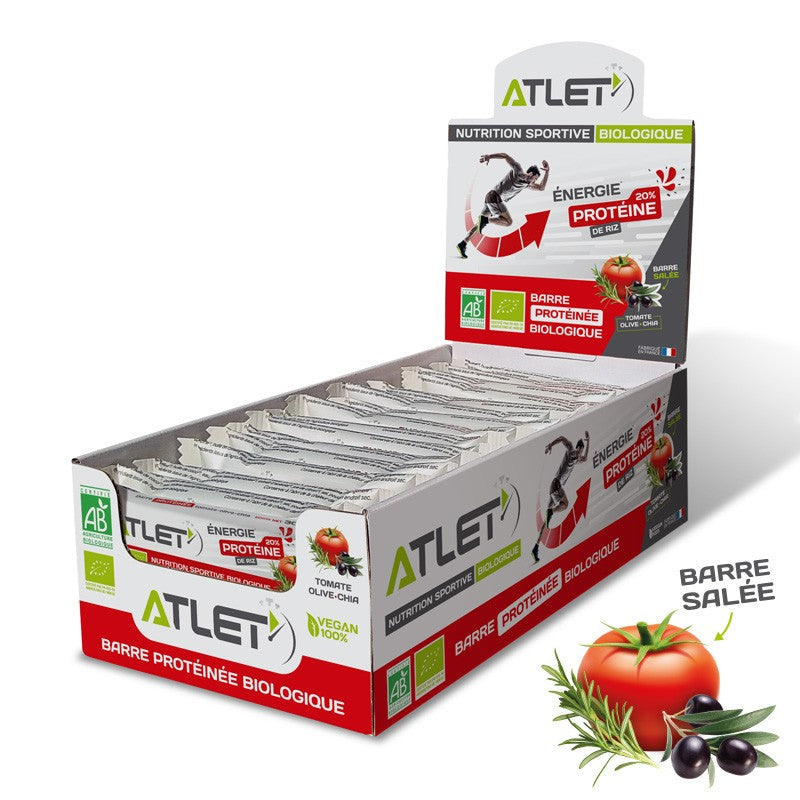 carton de barres protéinées pour sportif salées tomate biologique