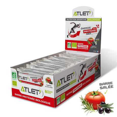 carton de barres protéinées pour sportif salées tomate biologique