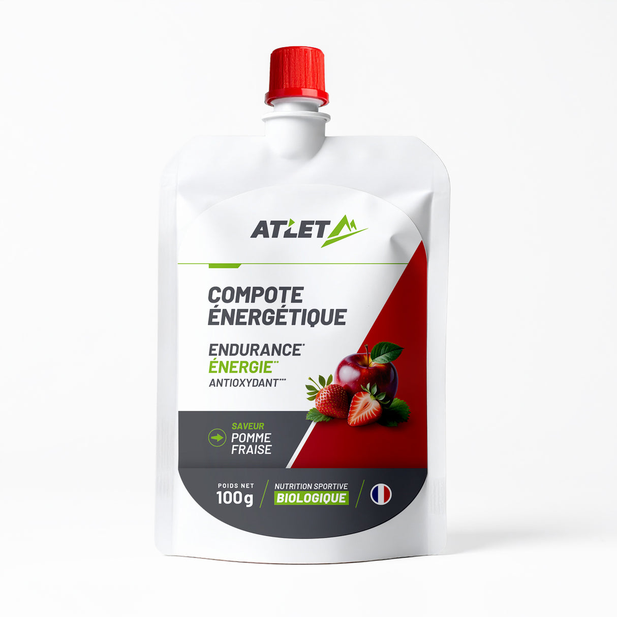 Compote énergétique pomme fraise ATLET