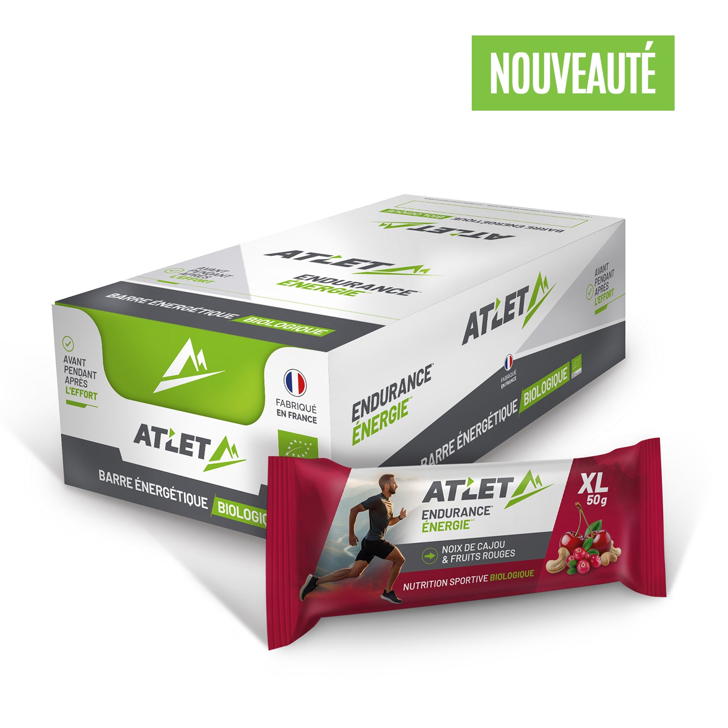 Pack de 25 Barres Energétiques Noix de cajou et Fruits rouges Bio