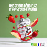 Compote énergétique pomme fraise saveur