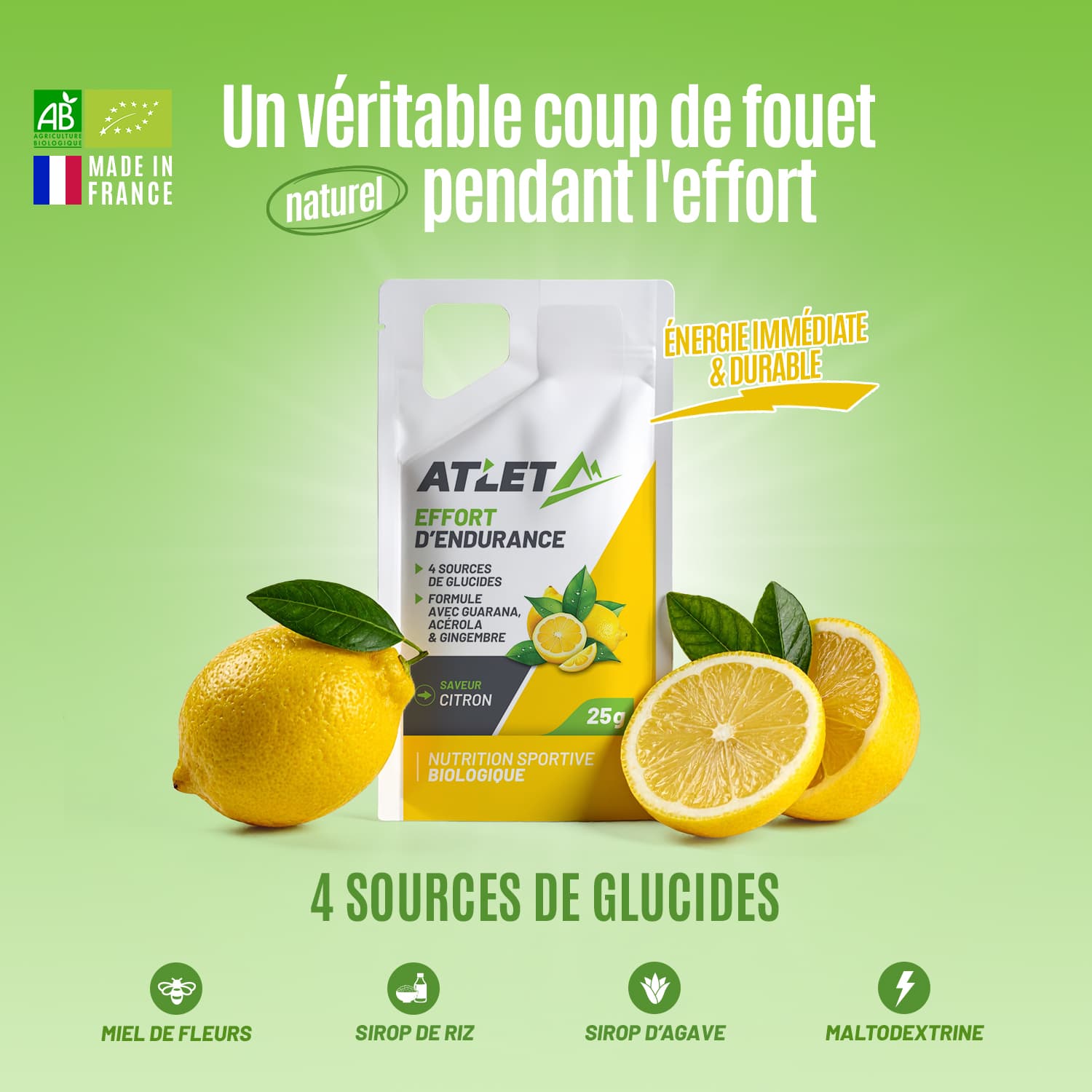 Un véritable coup de fouet pendant l'effort avec les gels