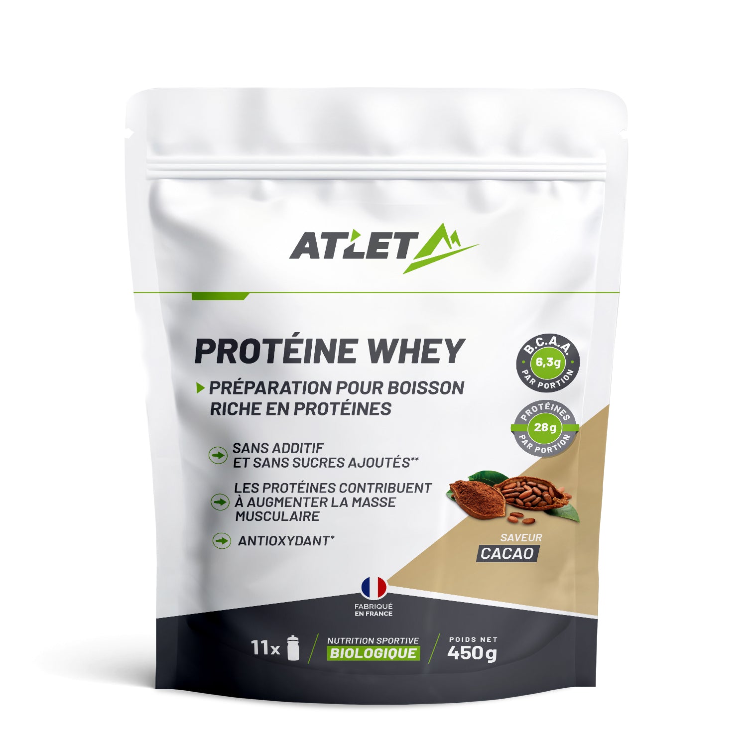 Protéine whey bio - cacao