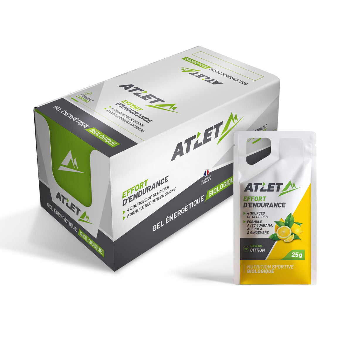 Pack 45 gels énergétiques bio – citron